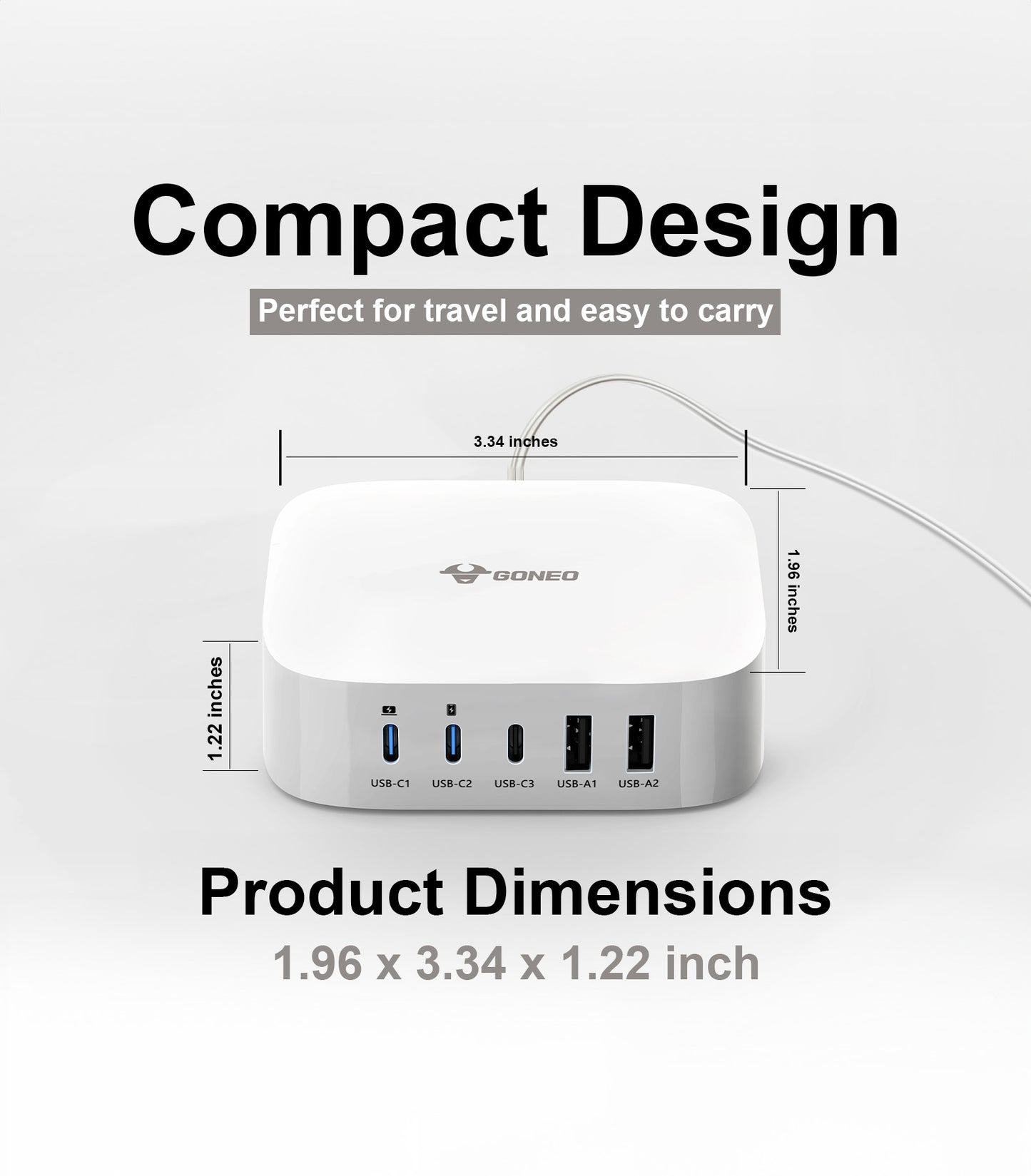 Bull/Goneo PD 67W 5-in-1 Surge Protector Charger Block