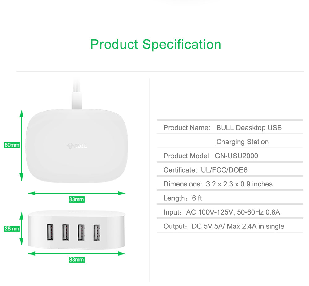 Bull USB Charging Station Type A